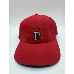 VTG Polo Golf Ralph Lauren Hat Red Navy Strapback Crossed Clubs NWT